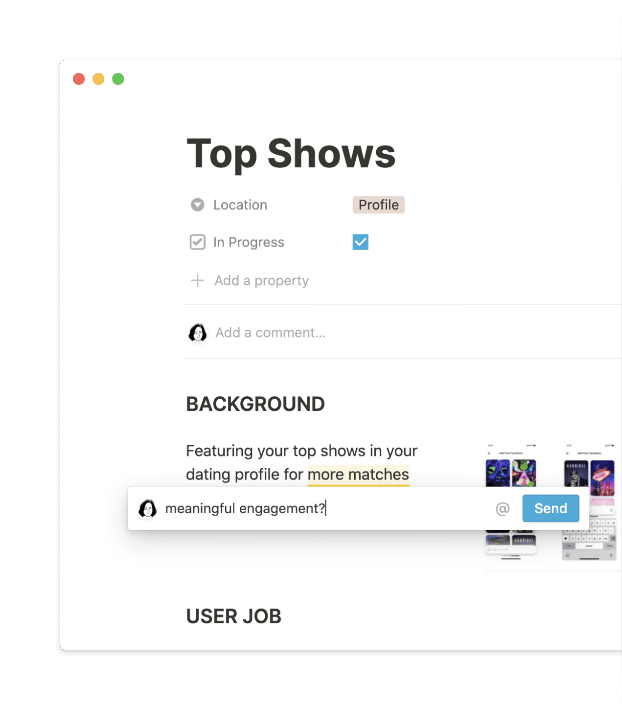 Creating a template for specs in Notion allows for easy documentation and collaboration.