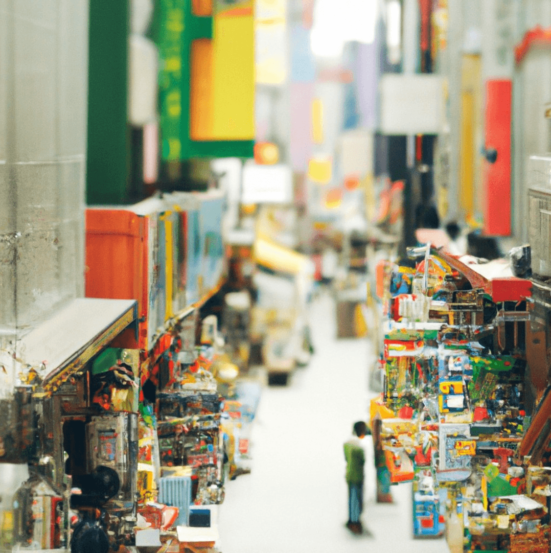 Arte de Simon realizada con DALL-E, "Mini Tokio"